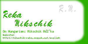 reka mikschik business card